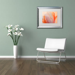 Cora Niele 'Orange Glowing Tulip' Matted Framed Art