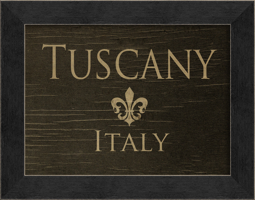 Tuscany Italy Black Print