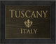 Tuscany Italy Black Print