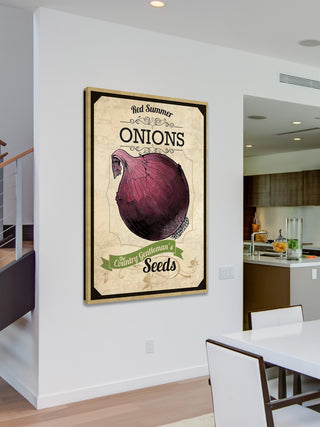 "Seed Packet Onion" Painting Print on Canvas