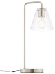 Element Glass Table Lamp, Satin Nickel