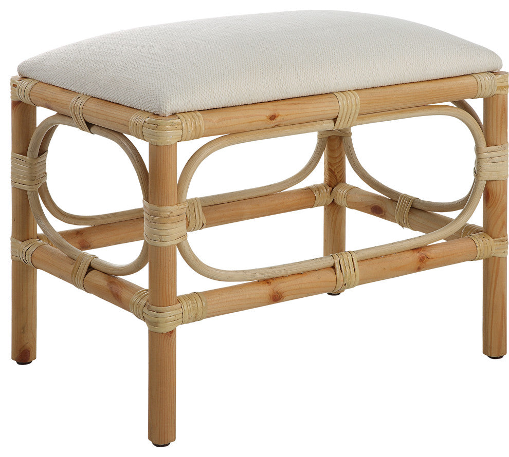 Uttermost Laguna Small White Bench
