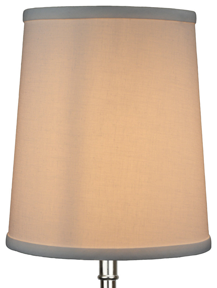 Fenchel Shades 5"x6"x7" Flame Clip Attachment Empire Lamp Shade, Linen White
