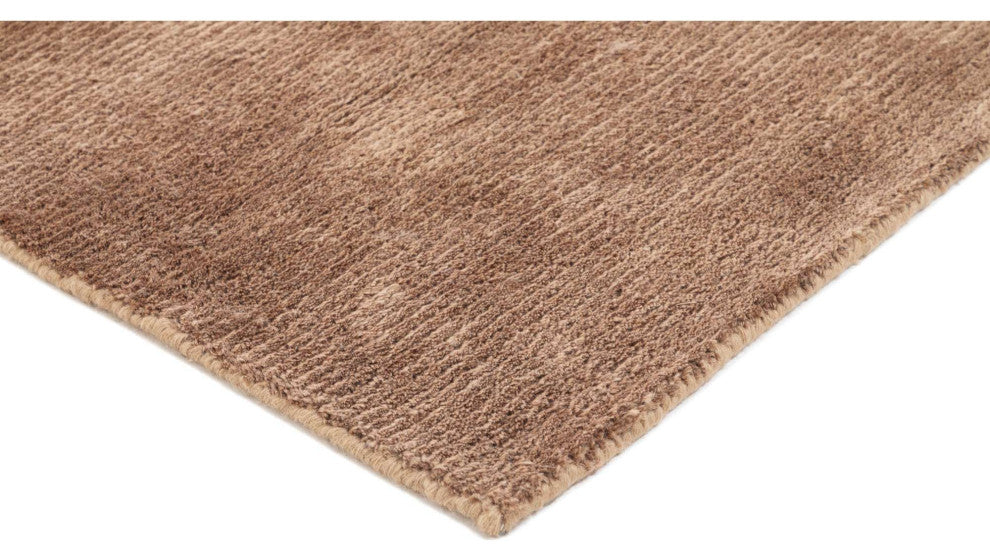 Hue Solid Area Rug, Brown, 2'6"x8'