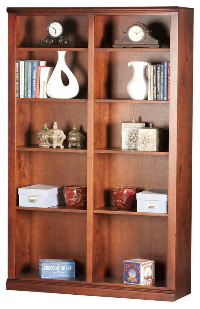 Eagle Furniture 72" Tall, Double Wide Coastal Bookcase, Interesting Aqua