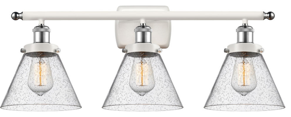 Innovations 916-3W-WPC-G44-LED 3-Light Vanity Light, White, Polished Chrome
