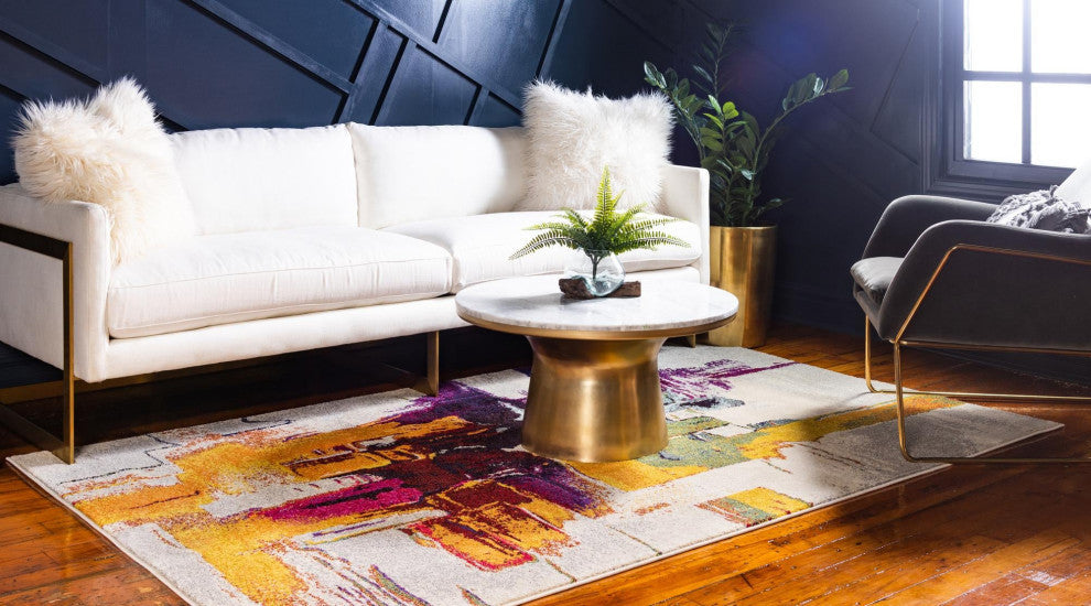 Rug Unique Loom Estrella Beige Rectangular 5' 0 x 8' 0