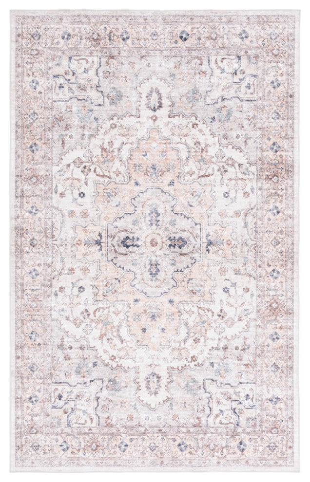 Safavieh Arizona Machine-Washable Collection ARZ520 Rug, Peach/Beige, 6'x9'