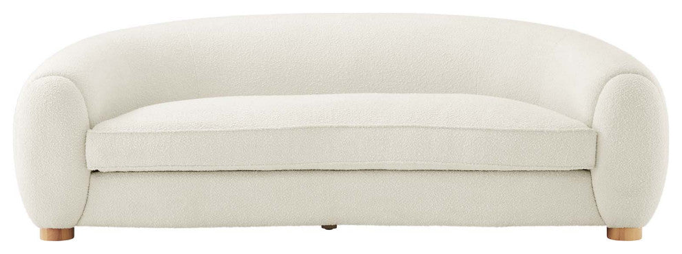 Sofa, Ivory White, Fabric, Modern, Living Lounge Cafe Hotel Lobby Hospitality
