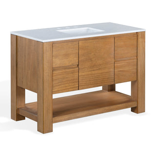 Safavieh Couture Bertino Vanity, Light Oak/White, 48In
