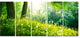 Beautiful Green Grass and Trees, Large Landscape Canvas Print, 60"x28", 5 Panels
