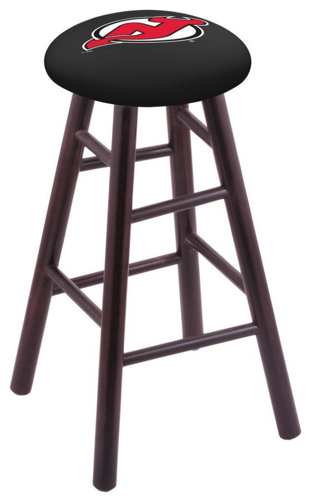 Holland RC New Jersey Devils 30" Swivel Maple Bar Stool - Dark Cherry