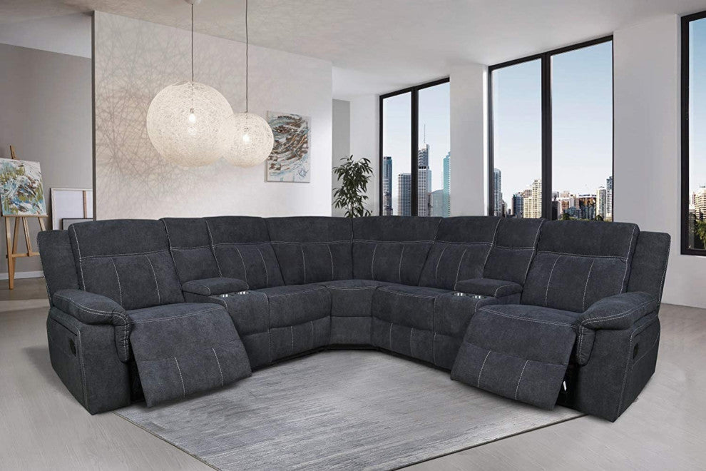 Modern Sectional Sofa Manual Lift Sofa Reclining Sofa Couch Large Sofa Set