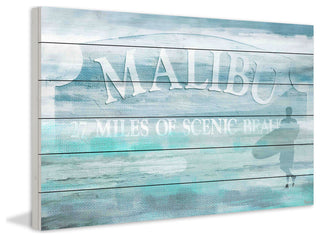 "27 Miles" Print on White Wood, 60"x40"