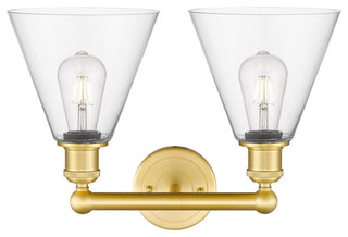 Berkshire 2-Light 17" Bath Vanity Light, Satin Gold Finish, Clear Shade