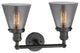 Small Cone 2-Light Bath Fixture, Smoked Glass, Oil Rubbed Bronze
