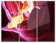 "Purple in Antelope Canyon" Photography Metal Wall Art, 3 Panels, 36"x28"