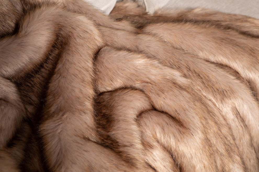 LUZIO Sable Vegan Faux Fur Seat Cover 43.3x29.2