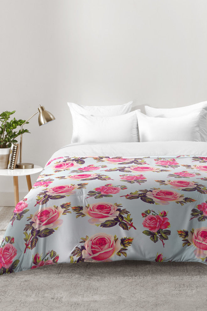 Allyson Johnson Pink Roses Comforter, Queen
