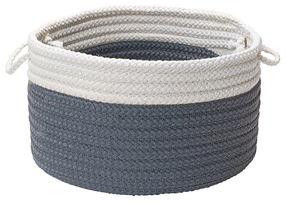 Colonial Mills Basket Dipped Indoor/Outdoor Basket Lake Blue Round