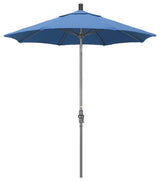 7.5' Grey Collar Tilt Lift Fiberglass Rib Aluminum Umbrella, Pacifica, Capri