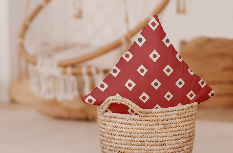 20x20" Ahoy! Nautical Decorative Indoor Pillow, Ligonberry Red