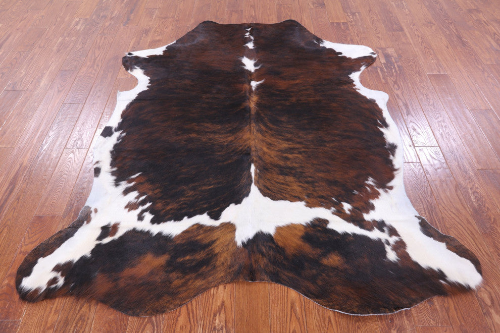 6' 9" X 5' 11" Organic Natural Hair-On Cowhide Area Rug C1866