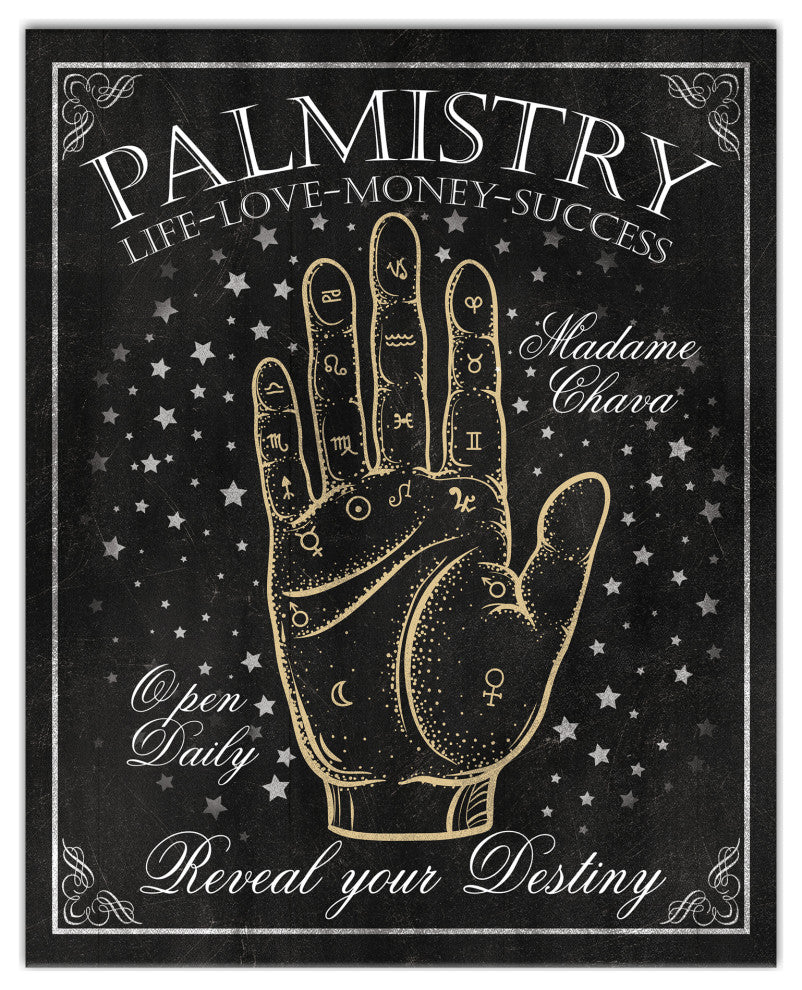 Palmistry Sign 8 16"x20" Canvas Wall Art