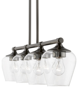 Willow 4 Light Black Chrome Linear Chandelier