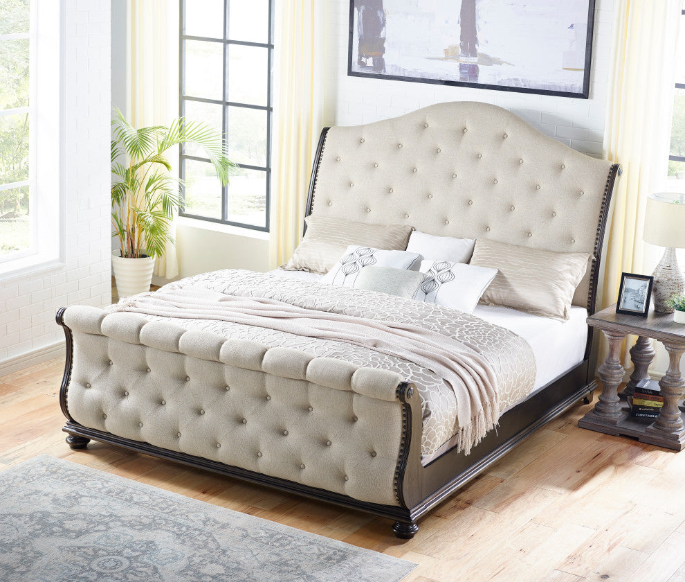 Rhapsody Bed, King, Sleigh Bed