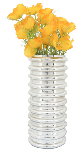 Glass, 14", Scallop Vase, Champagne