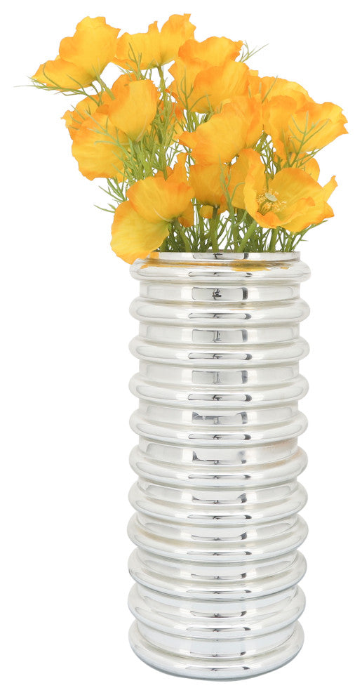 Glass, 14", Scallop Vase, Champagne