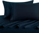 1200 Thread Count Egyptian Cotton Stripe Duvet Cover Set, King, Navy