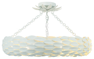 Crystorama Lighting Group 536_CEILING Broche 6 Light 24"W - Matte White