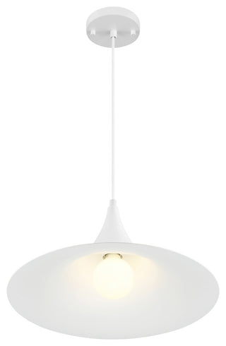 Costa LED Pendant, Replaceable LED, Matte White, 15.75in