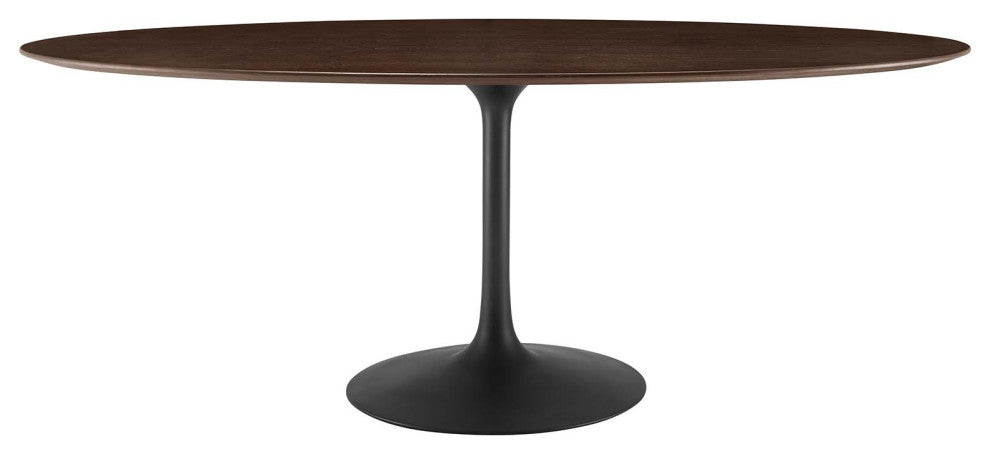 Tulip 78" Wood Oval Dining Table-Black Cherry Walnut