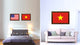 Vietnam Country Flag Canvas Print, 15"x21"