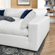 Modular Sectional Deep Sofa Set, White, Fabric, Modern, Lounge Cafe Hospitality