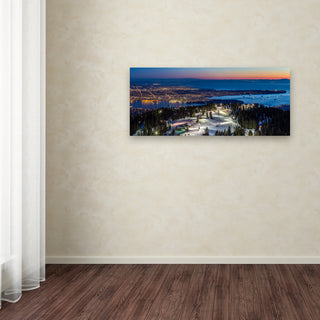 Pierre Leclerc 'Vancouver From Grouse' Canvas Art, 47x20