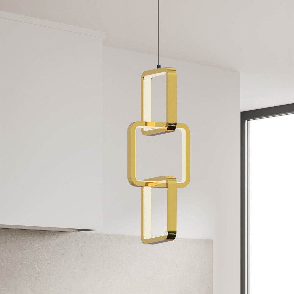 Patsy Modern 1 Light Aged Brass White Metal Pendant