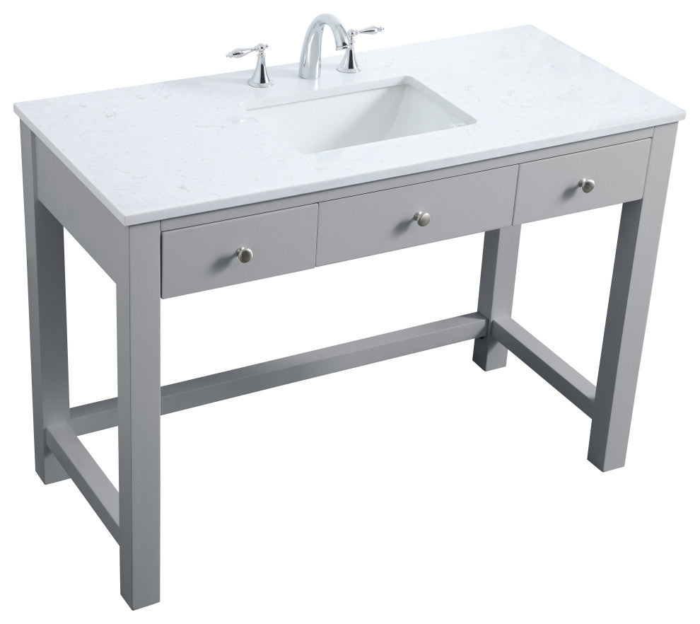 48" ADA Compliant Bathroom Vanity, Gray