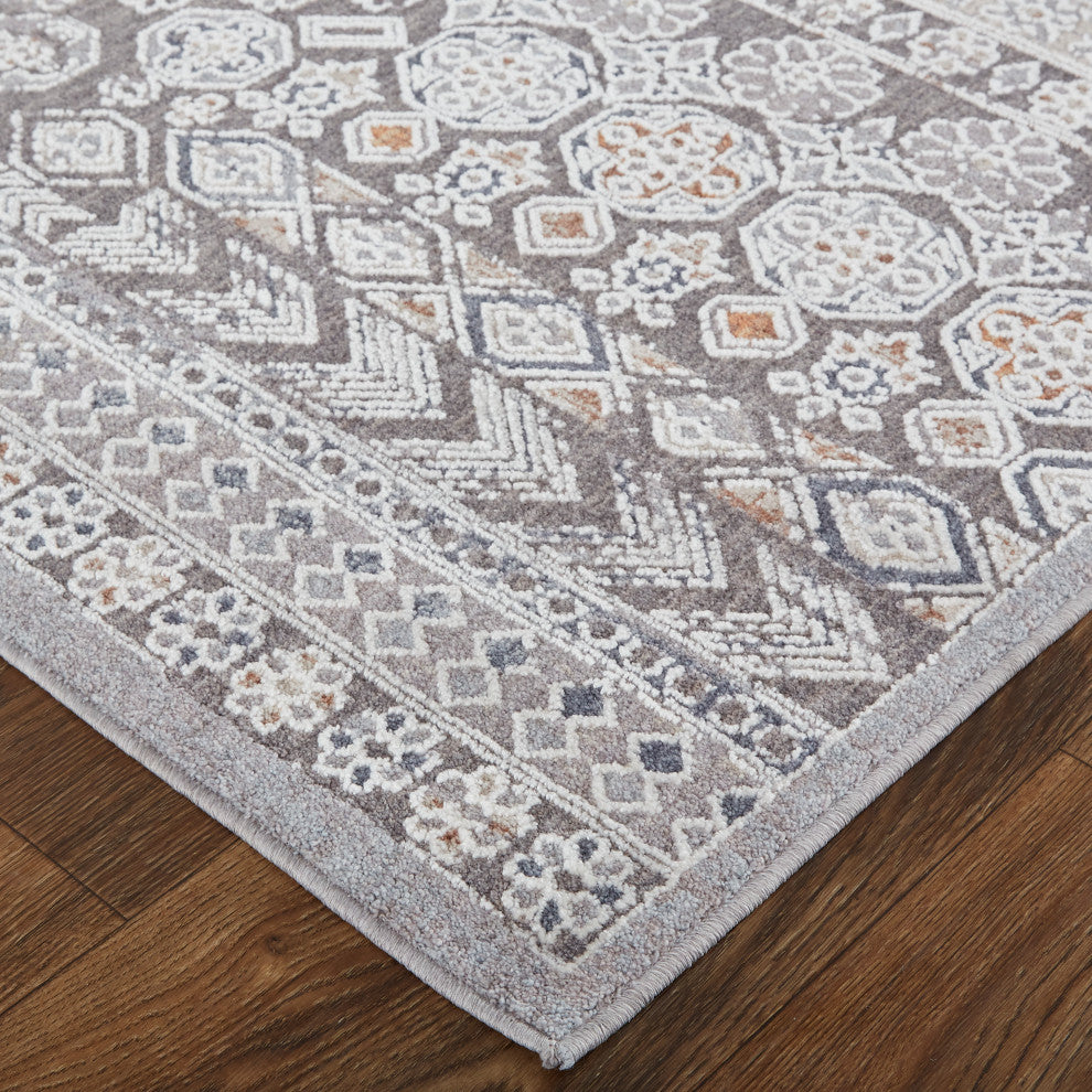 Weave & Wander Edwardo Rug, Ivory/Charcoal Gray, 12' x 15' Rug