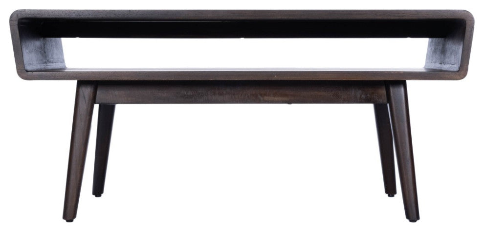 Dark Brown Storage Coffee Table