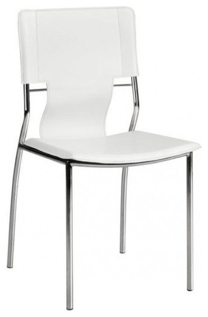 Zuo Modern Trafico Dining Chair White, Set of 4