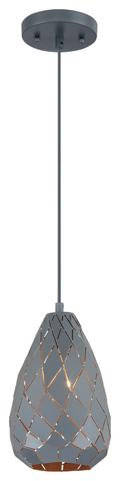 Onyx 1 Light Pendant, Museum Black
