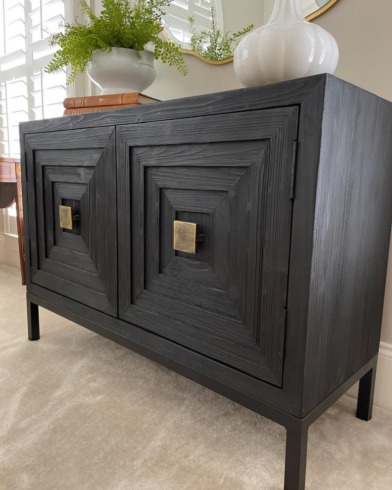 Lifestyle room setting showing cabinet with surrounding decor.