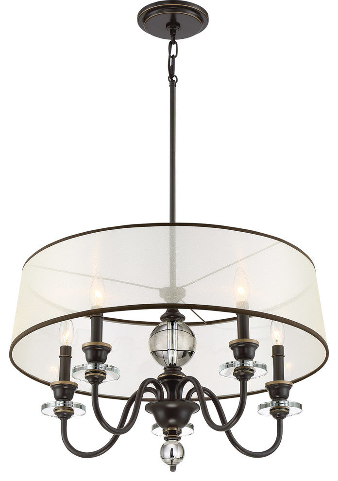 Quoizel CRY5005PN Five Light Chandelier Ceremony Palladian Bronze