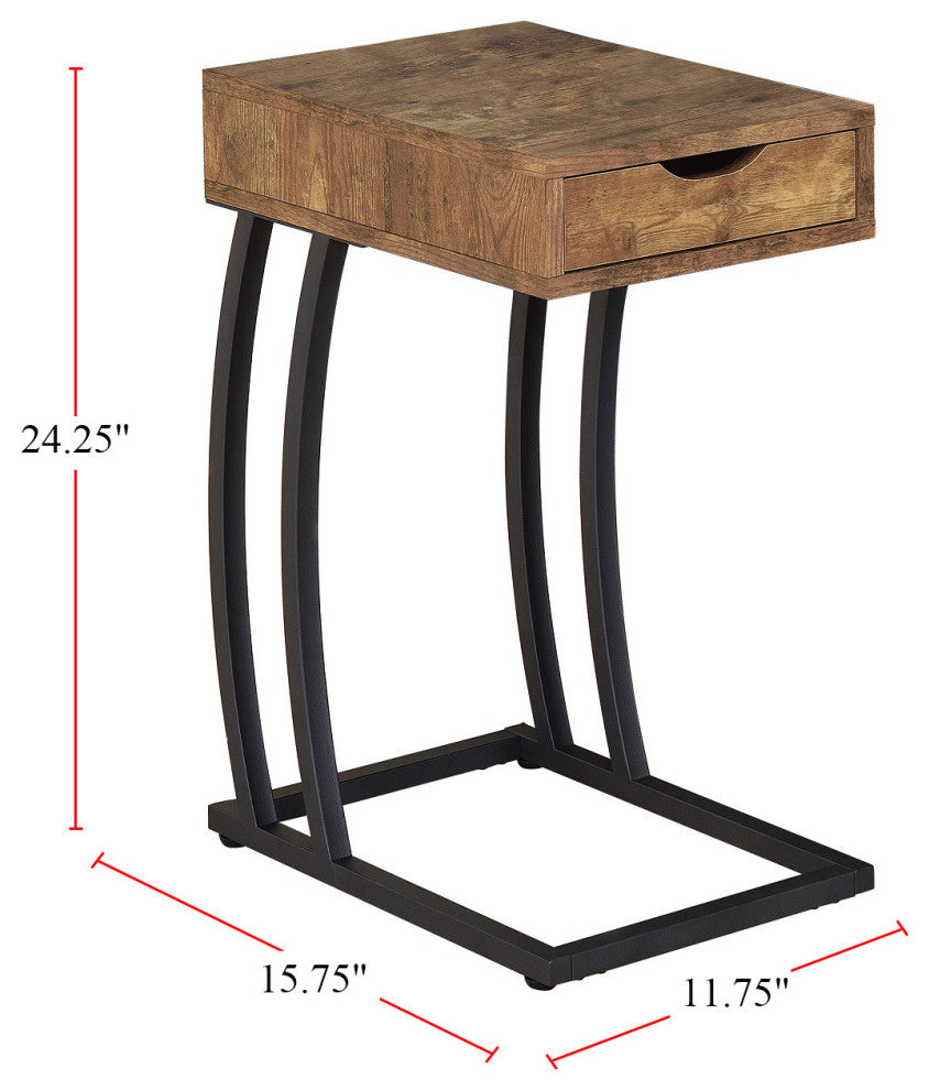 Accent Table with Storage Drawer, Antique Nutmeg