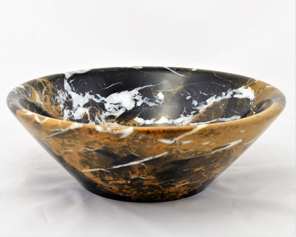 Nature Home Decor BW5MA Michelangelo Marble 9-inch Decorative Bowl