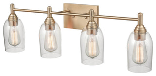 Arlett 4 Light 30.875 in. Modern Gold Bathroom Vanity Light